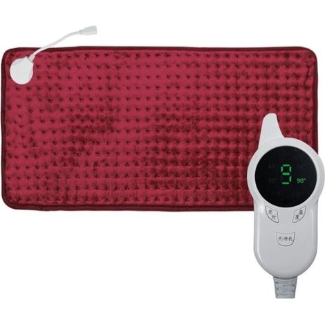 Petite couverture chauffante basse tension pour bureau de thérapie avec coussin chauffant, taille : 40 x 76 cm (rouge) (1/5)