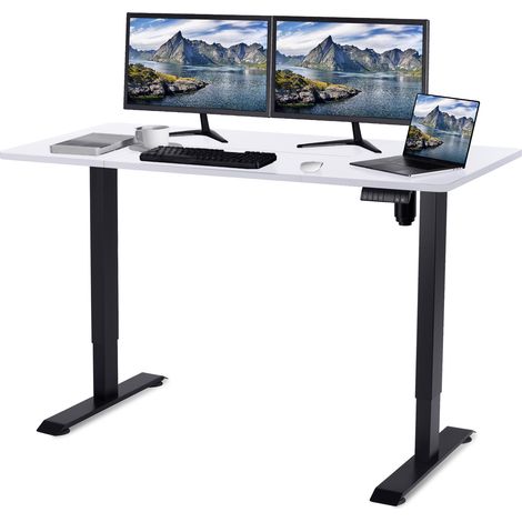 160CM Bureau debout réglable en hauteur avec moteur électrique, bureau d'ordinateur, hauteur à mémoire intelligente, protection contre les collisions