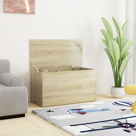 Coffre de rangement,Bac de rangement Chêne sonoma 84x42x46 cm Bois d'ingénierie -BV63663 (1/5)