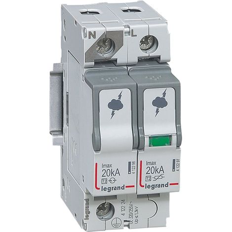 Parafoudre basse tension 1P+N Type 2 Imax 20kA 320V Legrand - LEG412224