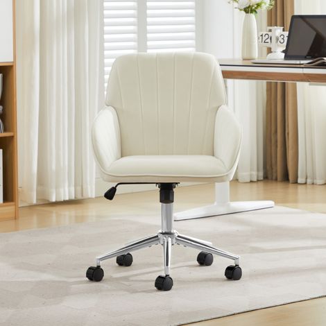 Fauteuil de bureau ergonomique pivotant, hauteur réglable, dossier confortable pour salon et chambre, idéal pour travail prolongé et repos, assise durable, usage domestique. (1/5)