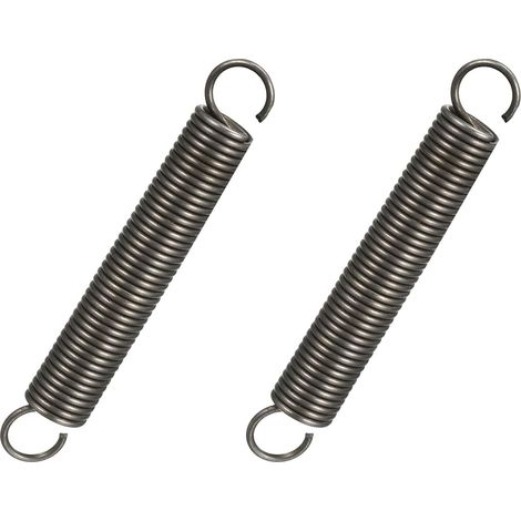 70mm Libre Longueur Double Crochet Ressort de Traction Tension x 2 Pcs Métal Extension Hélicoïdal Ressorts pour Machines industrielles, [Noir] (1/4)