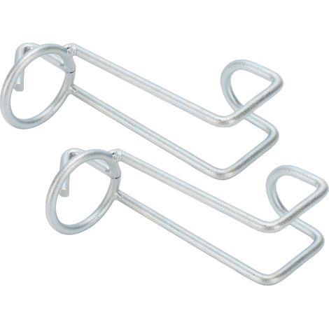 Haken für Pferdefuttereimer, 2er-Set, Metall-Tränkehalter für Reitpferde, abnehmbare Halterung, Stall- und Landwirtschaftszubehör. (1/5)