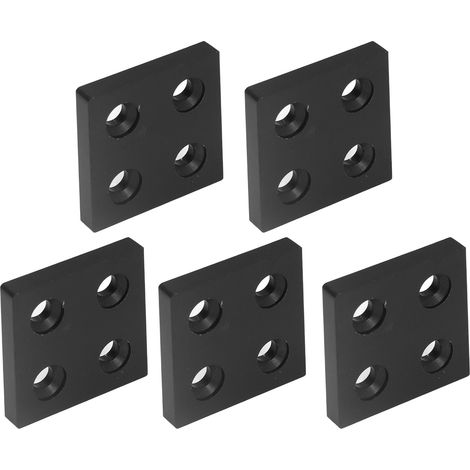5 Pièces Capsules de Finition pour Profilés Aluminium 4040, Couvercles Métalliques pour Rails Linéaires à Double Fente Noir