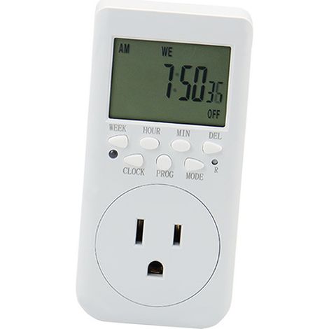 Minuterie programmable 24 heures pour une utilisation intérieure, prise US 125 V. (1/5)
