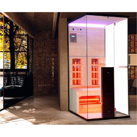 Bagno Italia Sauna Infrarossi da 110x80 cm 4 irradianti full spectrum bluetooth e cromoterapia (1/4)