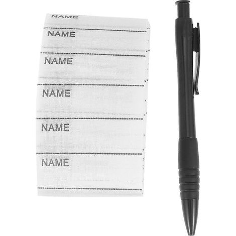 200 étiquettes thermocollantes blanches lavables pour vêtements et tissus, avec stylo-5.5X2.2.cm