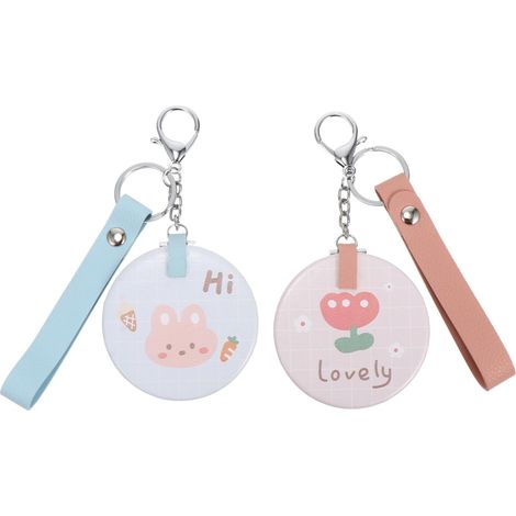 2pièces Miroir De Maquillage Pliable Portable De Miroirs Cartoon Pratique pour (1/5)