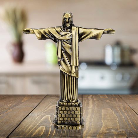 Objets en métal, ornements artisanaux créatifs, cadeaux catholiques, statues de prêtres brésiliens, Brésil