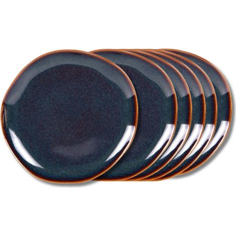 Table Passion - Assiette plate Symphony bleu 27 cm (lot de 6)