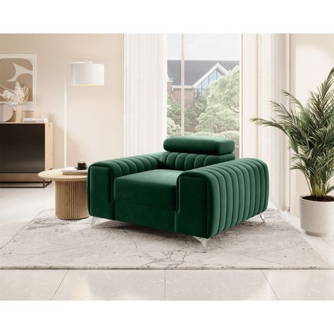 Sessel Designersessel ELENI Stoff Kronos Flaschengrün (1/5)