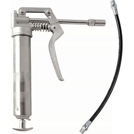 Trade Shop - FETTPISTOLE 93GR MANUELLE PUMPE FETT FLEXIBLER STARRER KOPF -