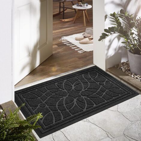 royaluxe- Norcks Paillasson Intérieur Antidérapant 60X90CM Tapis Entrée Absorbant Tapis D'Intérieur Noir (1/5)