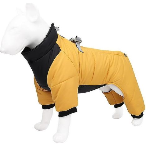 Manteau chien hiver chaud avec anneau D réfléchissant - Veste chiot imperméable et coupe-vent - Taille S/M (1/3)