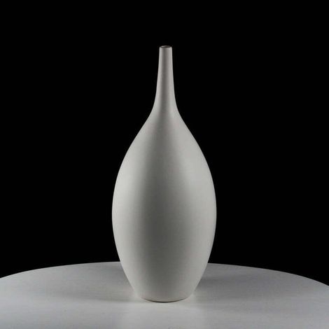 Jarrón alto decorativo de cerámica blanca Sevilla - 47 cm (1/5)