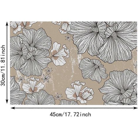 Napperon de bureau décoratif pour la maison, sets de table « Joyeuses Pâques », tapis de table « Camion et lapin », napperons de table saisonniers printaniers lavables, accessoires de cuisine (1/2)