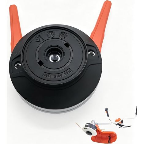28-2 Tête de débroussailleuse robuste de rechange pour débroussailleuse STIHL PolyCut 4002-820-2300, compatible avec FS70 FS90 FS91 FS94 FS111 FS131 FS240 – Tête de désherbeur à impact élevé, lame en (1/5)