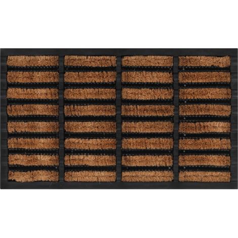 vidaXL Door Mat Rectangular 45x75 cm Rubber and Coir