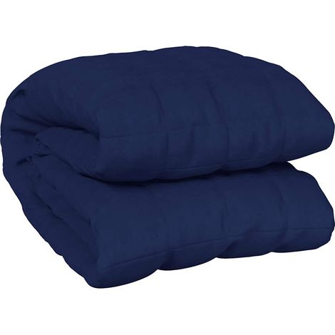 Weighted Blanket Blue 155x220 cm 11 kg Fabric vidaXL