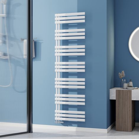 AICA Badheizkörper 2055x600 mm, 1357W, Weiß Röhren Handtuchwärmer für Badezimmer, Vertikal Handtuchtrockner mit Seitenanschluss (1/5)