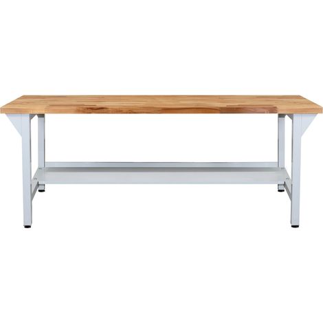 ADB Werkbank Verpackungstisch 200x75x85cm Lichtgrau (RAL 7035) (1/4)