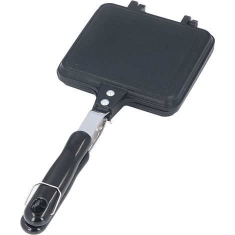 Akozon Plaque à Amovible - Poêle à Frire Antiadhésive Double Face avec Base Plate pour la Cuisson en Plein Air - Compatible avec Les Tables de Cuisson IH (1/5)