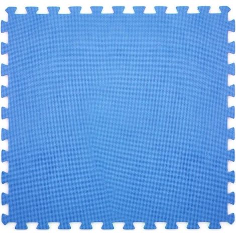 Tappetino blu antiscivolo per piscina 60x60cm bambini puzzle fitness sp 8mm (1/10)
