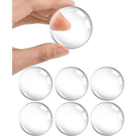 Butée de porte murale adhésive, 12 pièces en silicone auto-collant, bloque-porte robuste pour portes de placard, cuisine, salle de bain, bureau (1/5)