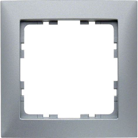 Rahmen für 1-Element-Mechanismus aus der Serie „Berker S1“ IP20 80,5x80,5x9,5mm mattaluminiumfarben