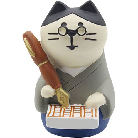Chat décoratif pour livres en forme de chat, statuette de table en résine synthétique écologique, type 2, mignon et raffiné (1/5)