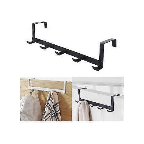 Türgarderobenhaken mit 5 Haken, Organizer für Badezimmer, Kleiderständer, Mäntel, Hüte, Handtücher, für Mäntel, Hosen, Hüte, Kleidung und Handtücher (Farbe: B)