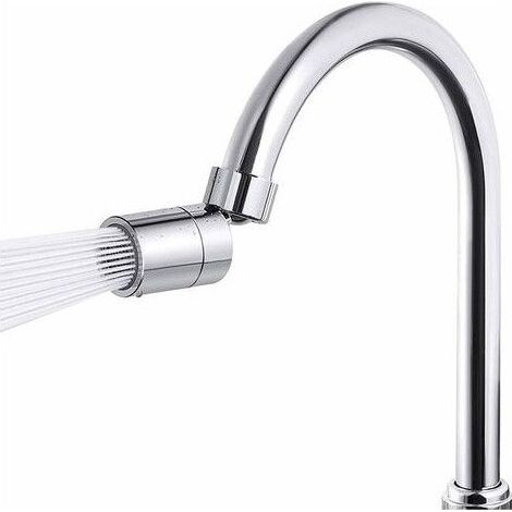 Aérateur de robinet pivotant à grand angle réglable, accessoire pour robinet de salle de bain et de cuisine, 2 modes (1/5)