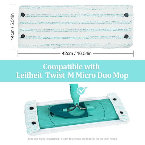 Ersatzköpfe für LiQuick/LiFei Flachmopps, geeignet für Nass- und Trockenreinigung, Mikrofaser-Moppzubehör (3 Stück)