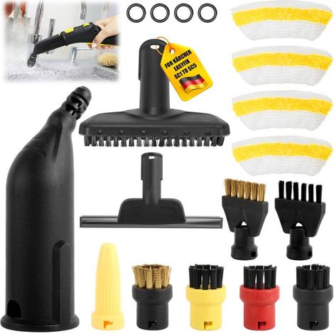 Kit de 18 Accessoires pour Nettoyeur Vapeur Kärcher EasyFix SC1 SC2 SC3 SC4 SC5 - Inclus Buses, Brosses, Raclette & Chiffons Microfibre - Nettoyage Sols, Vitres, Carrelage (1/5)