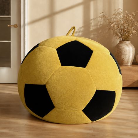 Pouf ballon de football multicolore grand format OKWISH (1/5)