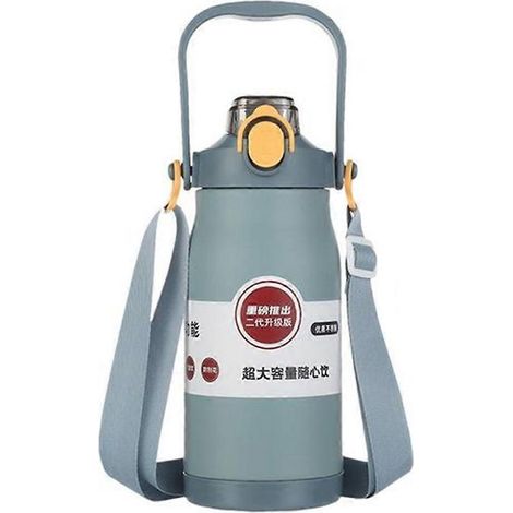 Bouteille isotherme bleue pour garder l'eau froide et chaude (1/5)