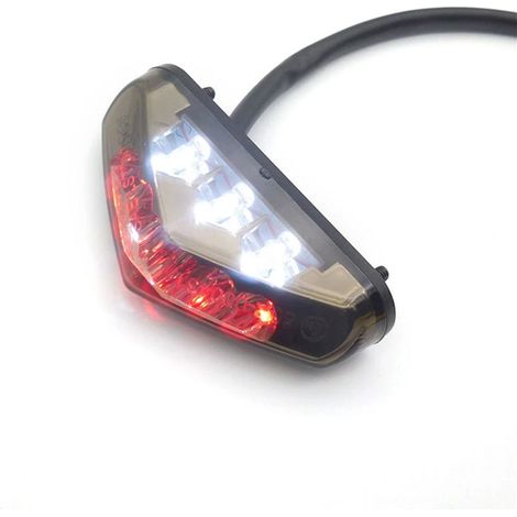 luz trasera LED, luz de freno, luz de matrícula, compacta, universal, motocicleta (1/5)