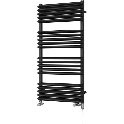 Crossmoor - Black Dual Fuel Towel Rail H1000mm x W500mm Standard (1/3)