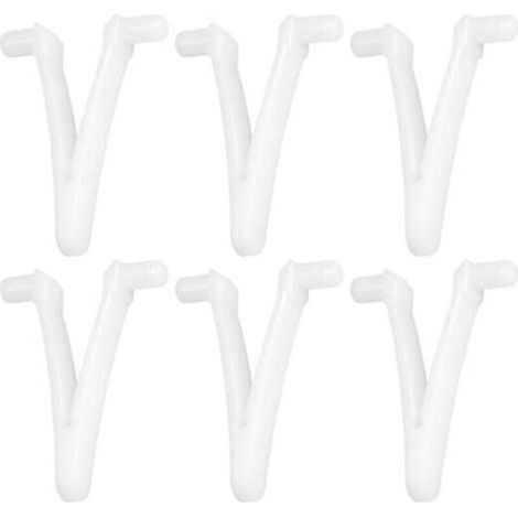 6pcs Piscine d'approvisionnement Papillon v Clip pour Piscine Spa Brosse Feuille râteau Feuille Skimmer tête d'aspirateur pour Nettoyage de Piscine (1/4)