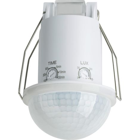 1 Détecteur de mouvement Encastré 360° IP54 Programmable 3 Fils pour Extérieur et Intérieur