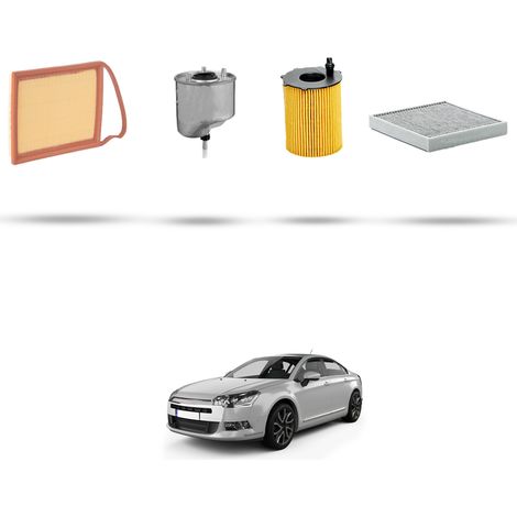 Kit tagliando 4 filtri compatibile con Citroen C5 III 1.6 Hdi 82kw dal 2010 (1/5)