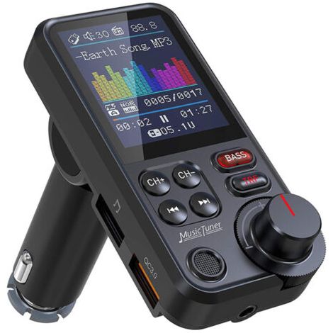 Émetteur FM 5.0 sans fil, récepteur Bluetooth, lecteur MP3, chargeur rapide QC3.0, kit mains libres pour voiture (1/5)