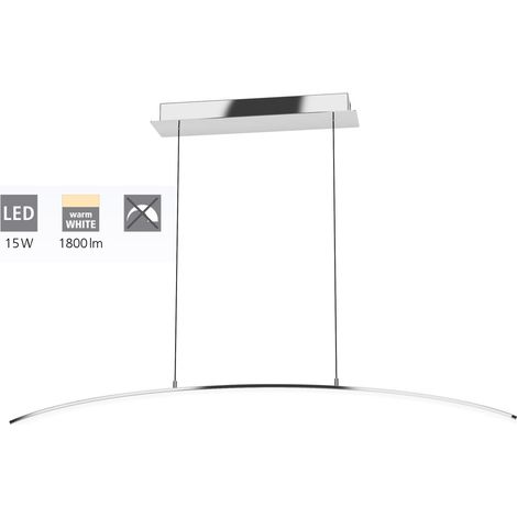 Lampadario A Sospensione Moderno Lasana Alluminio Cromo 1 Luce Led 15W 1800Lm (1/5)