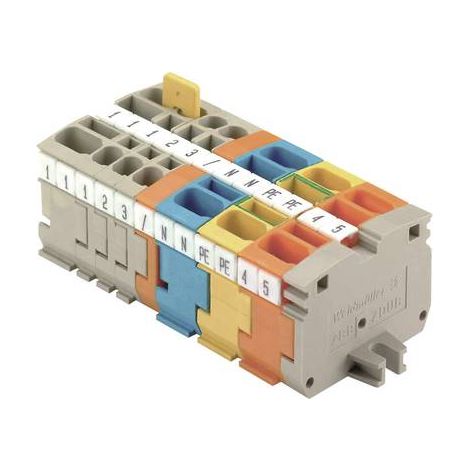 Mini-bornier ZDUB Weidmüller ZDUB 2.5-2/2AN/DM GE 1704380000-1 vert, jaune 1 pc(s) (1/2)