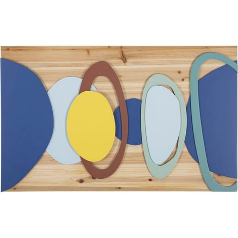 Decorazione Parete Muro Legno Colorato cm 80X2,5X50 - WOODOLOR (1/5)