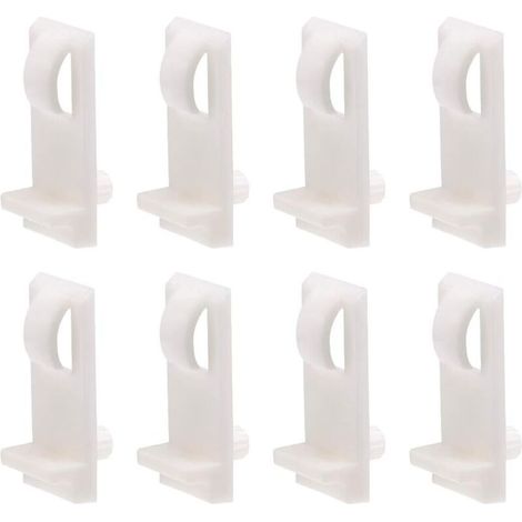 Perges de support en plastique, étagère de 5,3 mm, CPPS d'étagère d'armoire, cheville de support de plateau, pour étagères de livres de meubles de cuisine Supppes, 20pcs (1/4)