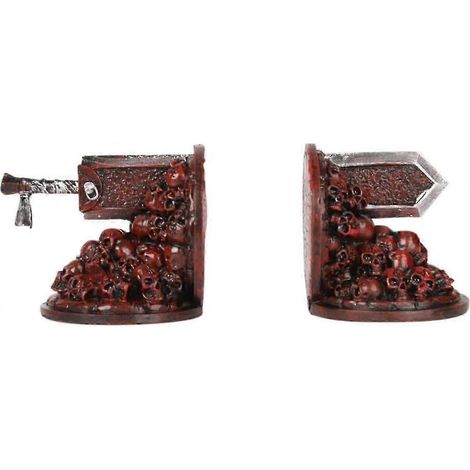 Serre-livres Berserk, serre-livres unique en forme de couteau tueur de dragon, support de livre pour étagères, serre-livres décoratifs pour étagères, décoration intérieure de luxe (rouge foncé) (2 piè (1/5)