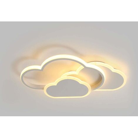 Plafonnier Nuage 32w Lampe de Plafond LED Créatif 6500k, pour Salon, Chambre à Coucher, Chambre d'enfant (1/5)
