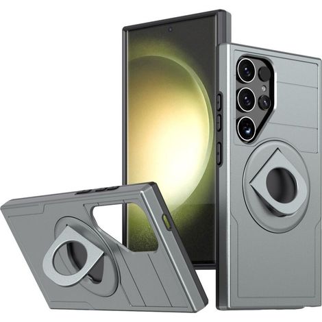 Custodia MagSafe per Samsung Galaxy S24 Ultra, con magnete militare, grigia (1/5)