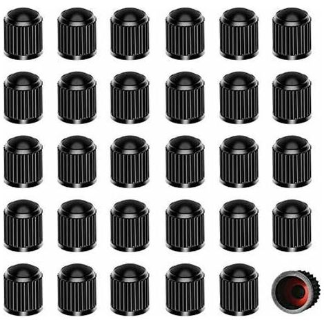 Lot de 30 Bouchons Valve Pneu en Plastique, Bouchons de Pneu avec Joint d'étanchéité pour SUV Vélo Moto Camions 10 12.55mm (1/5)